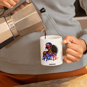 Haitian Girl Coffee Mug Melanin Black Girls Haiti Flag Proud Haitienne TS10 Print Your Wear