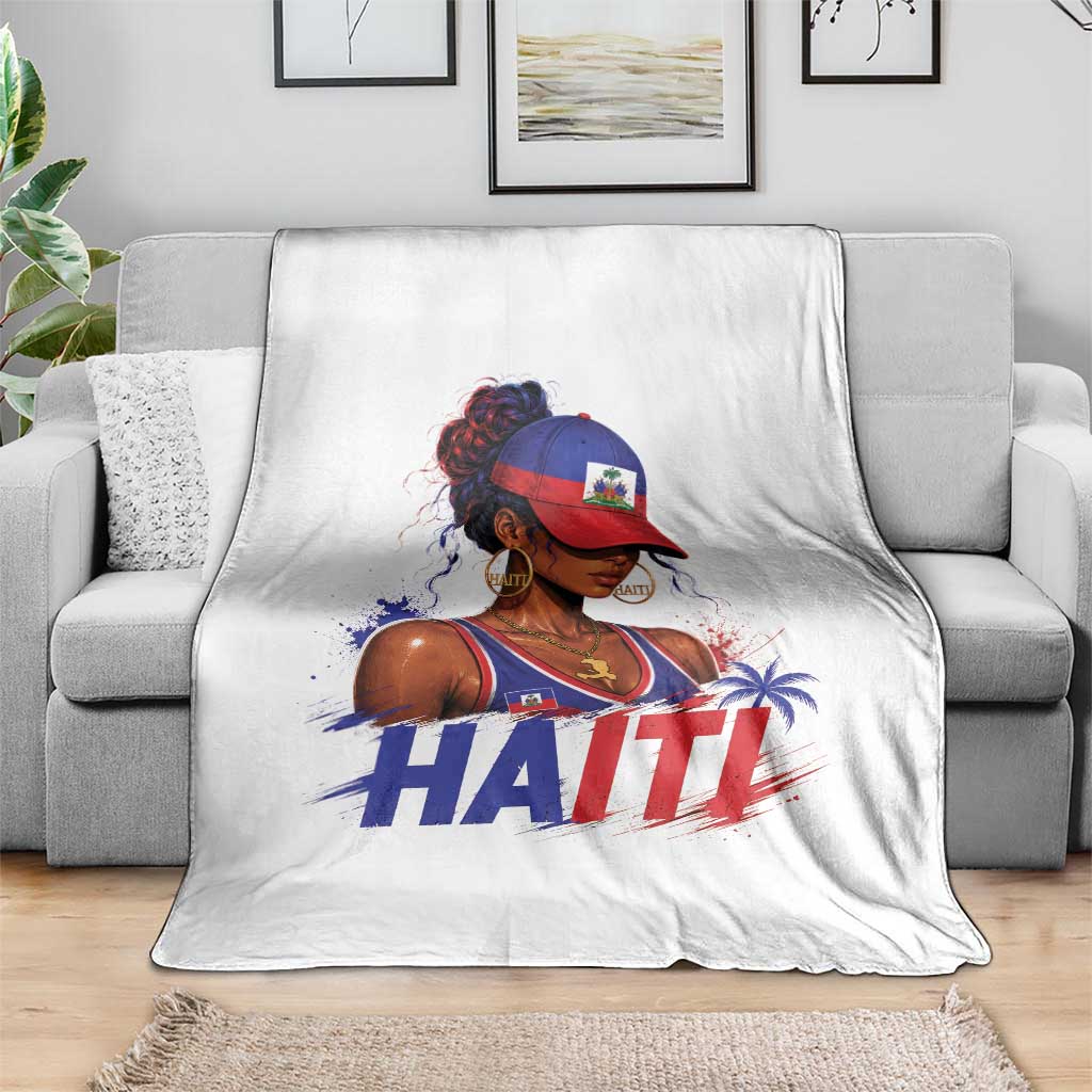 Haitian Princess Throw Blanket Haiti Flag Haitienne Melanin Black Girls TS10 Print Your Wear