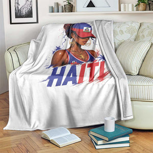 Haitian Princess Throw Blanket Haiti Flag Haitienne Melanin Black Girls TS10 Print Your Wear