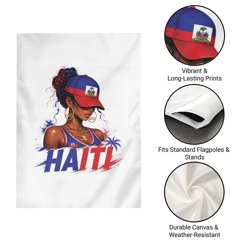 Haitian Princess Garden Flag Haiti Flag Haitienne Melanin Black Girls TS10 Print Your Wear