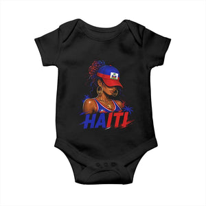 Haitian Princess Baby Onesie Haiti Flag Haitienne Melanin Black Girls TS10 Black Print Your Wear