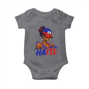 Haitian Princess Baby Onesie Haiti Flag Haitienne Melanin Black Girls TS10 Charcoal Print Your Wear