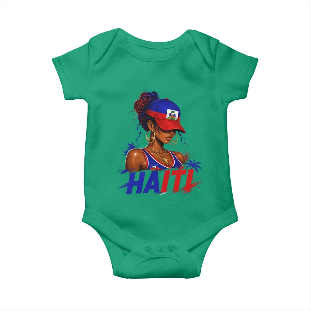 Haitian Princess Baby Onesie Haiti Flag Haitienne Melanin Black Girls TS10 Irish Green Print Your Wear