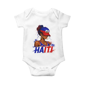 Haitian Princess Baby Onesie Haiti Flag Haitienne Melanin Black Girls TS10 White Print Your Wear