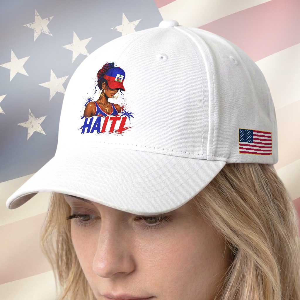 Haitian Princess Baseball Cap Haiti Flag Haitienne Melanin Black Girls TS10 Print Your Wear