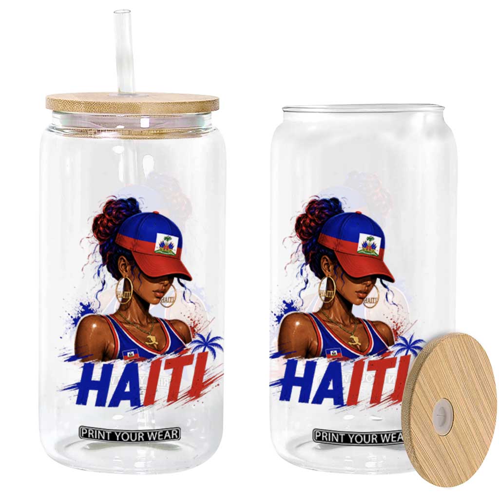 Haitian Princess Glass Can Haiti Flag Haitienne Melanin Black Girls TS10 Print Your Wear