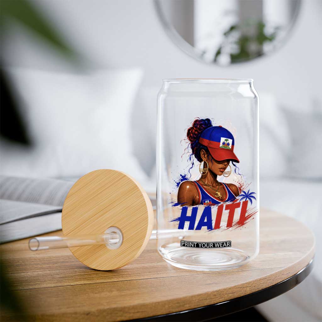 Haitian Princess Glass Can Haiti Flag Haitienne Melanin Black Girls TS10 Print Your Wear