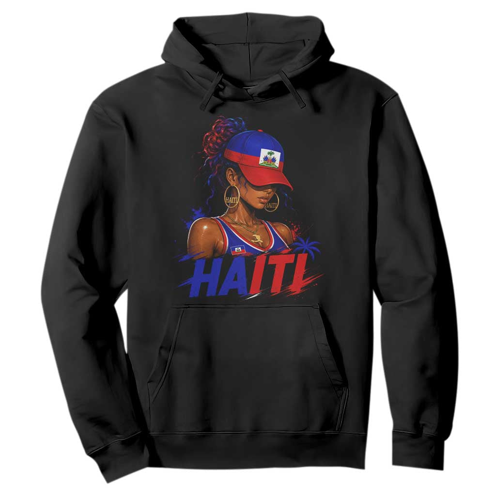 Haitian Princess Hoodie Haiti Flag Haitienne Melanin Black Girls TS10 Black Print Your Wear