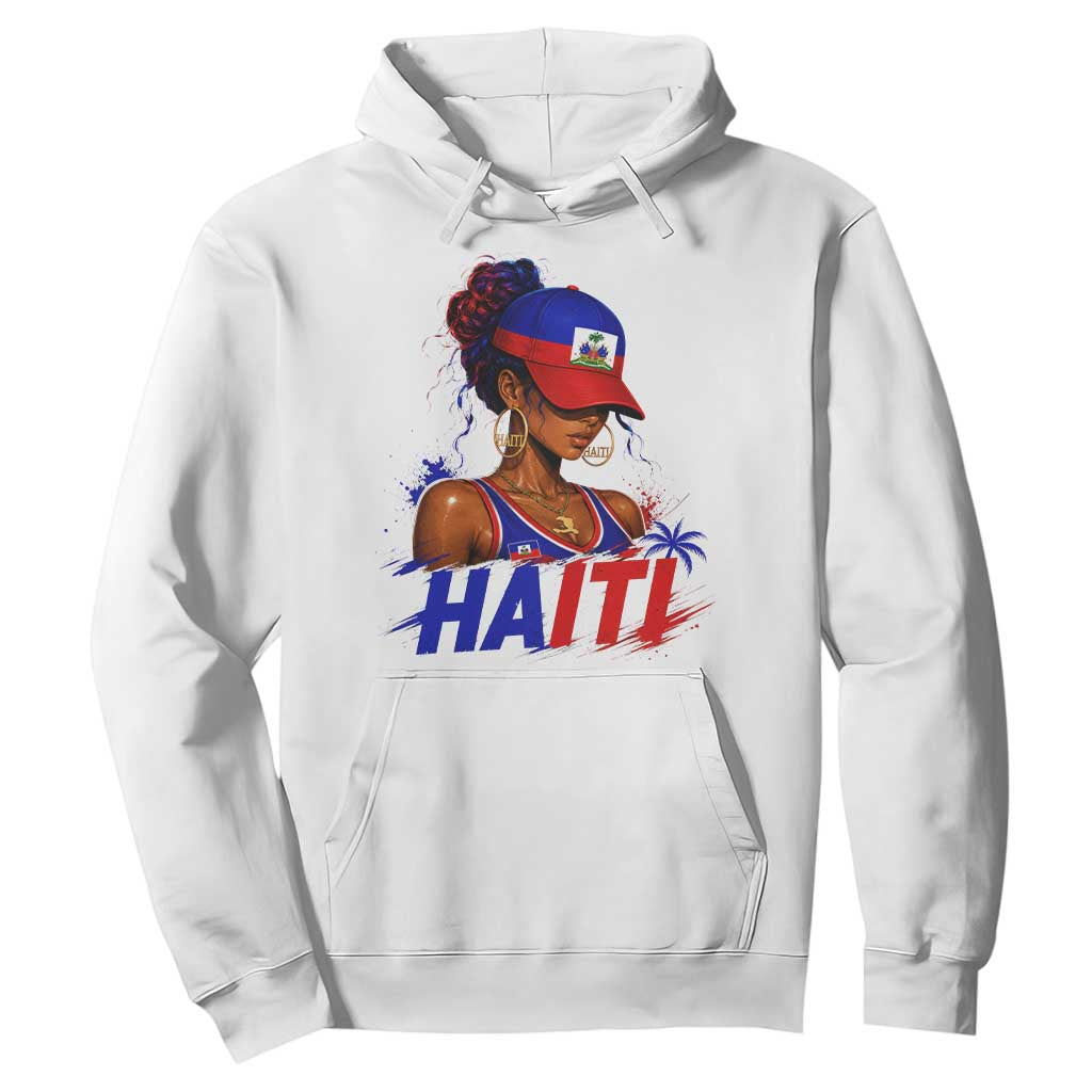 Haitian Princess Hoodie Haiti Flag Haitienne Melanin Black Girls TS10 White Print Your Wear