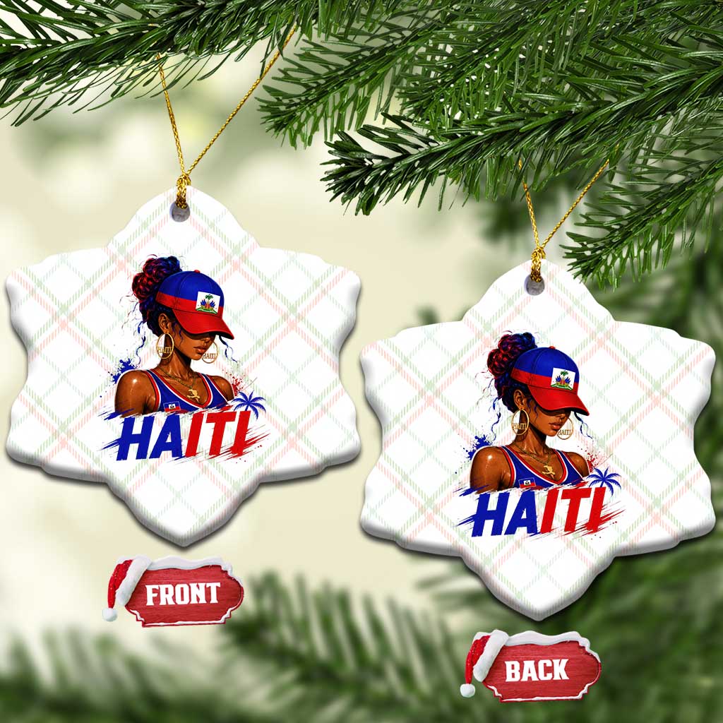 Haitian Princess Ceramic Ornament Haiti Flag Haitienne Melanin Black Girls TS10 Print Your Wear