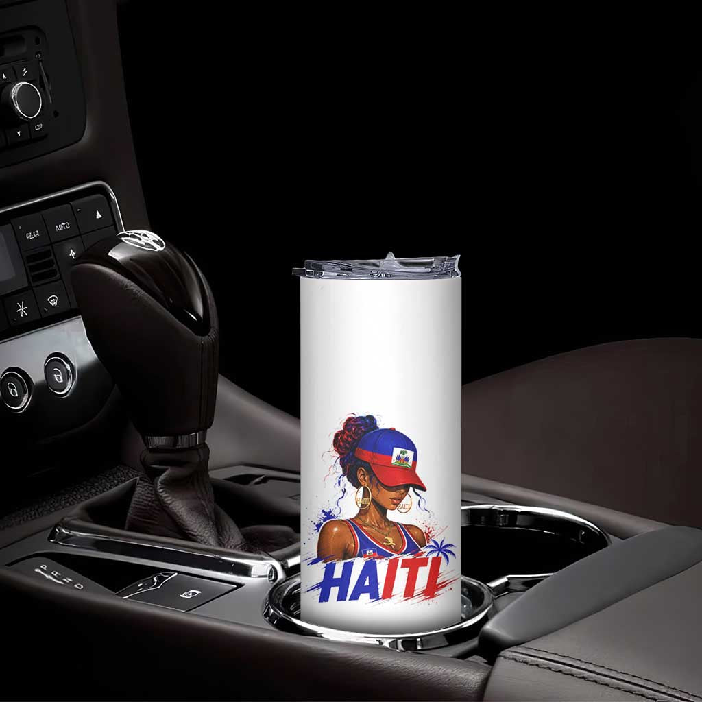 Haitian Princess Skinny Tumbler Haiti Flag Haitienne Melanin Black Girls TS10 Print Your Wear