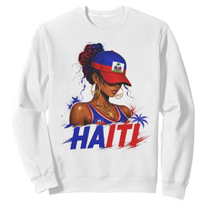 Haitian Princess Sweatshirt Haiti Flag Haitienne Melanin Black Girls TS10 White Print Your Wear