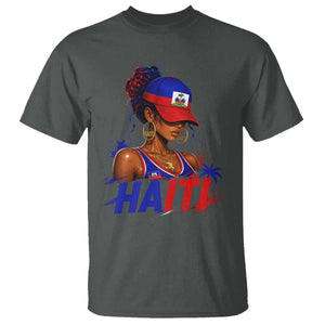 Haitian Princess T Shirt Haiti Flag Haitienne Melanin Black Girls TS10 Dark Heather Print Your Wear