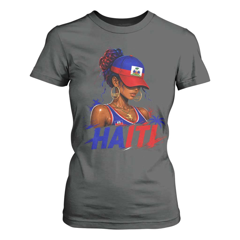 Haitian Princess T Shirt For Women Haiti Flag Haitienne Melanin Black Girls TS10 Dark Heather Print Your Wear