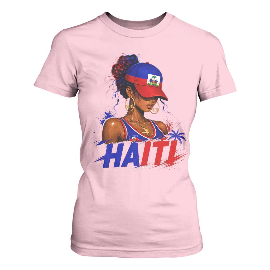 Haitian Princess T Shirt For Women Haiti Flag Haitienne Melanin Black Girls TS10 Light Pink Print Your Wear