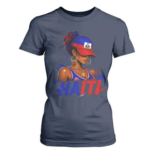 Haitian Princess T Shirt For Women Haiti Flag Haitienne Melanin Black Girls TS10 Navy Print Your Wear