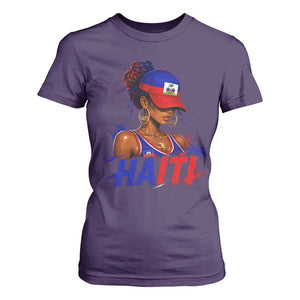 Haitian Princess T Shirt For Women Haiti Flag Haitienne Melanin Black Girls TS10 Purple Print Your Wear