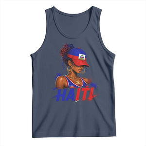 Haitian Princess Tank Top Haiti Flag Haitienne Melanin Black Girls TS10 Navy Print Your Wear