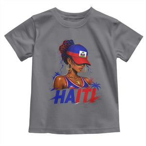 Haitian Princess Toddler T Shirt Haiti Flag Haitienne Melanin Black Girls TS10 Charcoal Print Your Wear