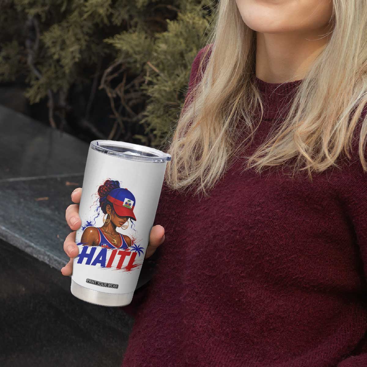 Haitian Princess Tumbler Cup Haiti Flag Haitienne Melanin Black Girls TS10 Print Your Wear
