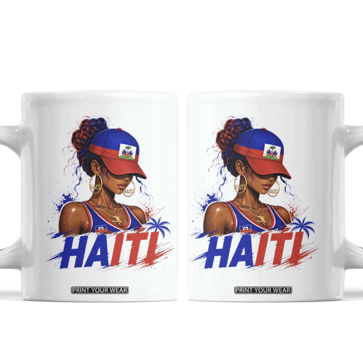 Haitian Princess Coffee Mug Haiti Flag Haitienne Melanin Black Girls TS10 White Print Your Wear