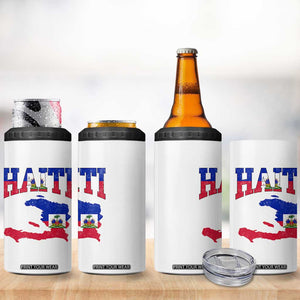 Haiti Pride 4 in 1 Can Cooler Tumbler Retro Vintage Haitian Flag Map Pride Graphic TS10 Print Your Wear