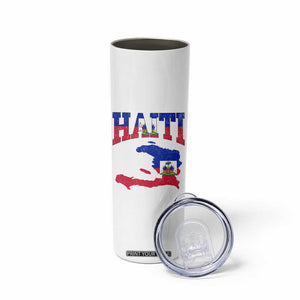 Haiti Pride Skinny Tumbler Retro Vintage Haitian Flag Map Pride Graphic TS10 Print Your Wear