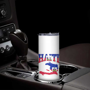 Haiti Pride Skinny Tumbler Retro Vintage Haitian Flag Map Pride Graphic TS10 Print Your Wear