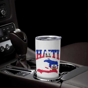 Haiti Pride Tumbler Cup Retro Vintage Haitian Flag Map Pride Graphic TS10 Print Your Wear