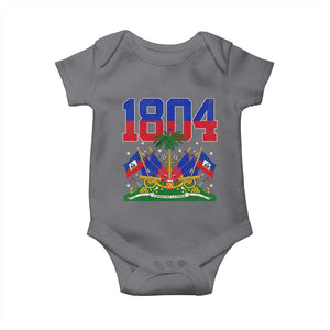 Haitian Revolution 1804 Baby Onesie Haiti Flag Independence Day Haitian Graphic TS10 Charcoal Print Your Wear