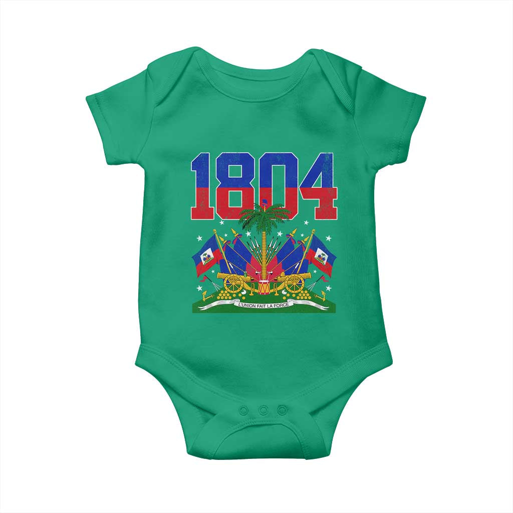 Haitian Revolution 1804 Baby Onesie Haiti Flag Independence Day Haitian Graphic TS10 Irish Green Print Your Wear