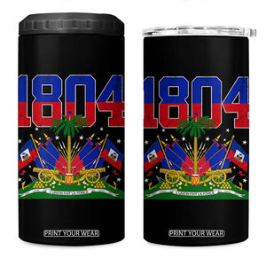 Haitian Revolution 1804 4 in 1 Can Cooler Tumbler Haiti Flag Independence Day Haitian Graphic TS10 One Size: 16 oz Black Print Your Wear