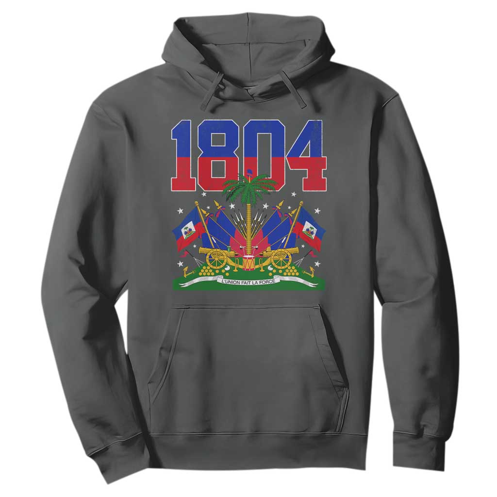 Haitian Revolution 1804 Hoodie Haiti Flag Independence Day Haitian Graphic TS10 Dark Heather Print Your Wear