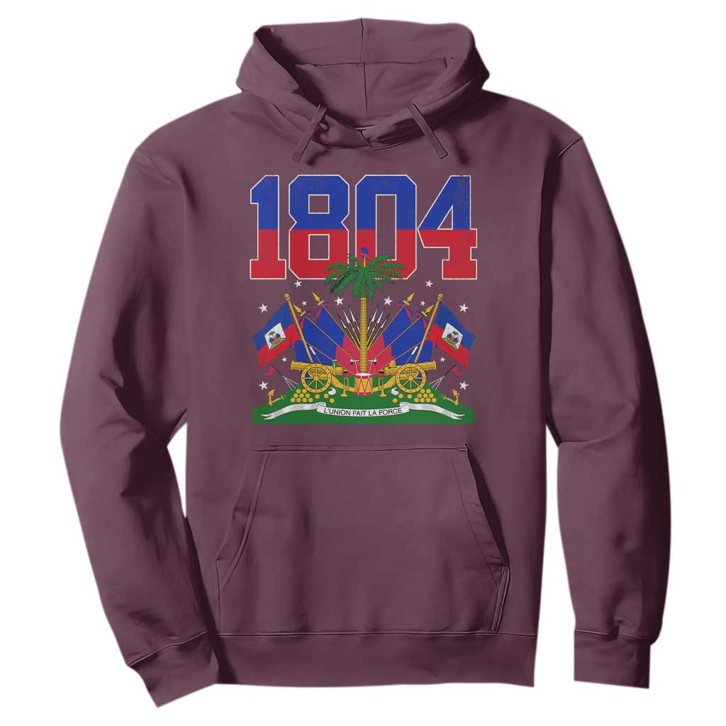 Haitian Revolution 1804 Hoodie Haiti Flag Independence Day Haitian Graphic TS10 Maroon Print Your Wear
