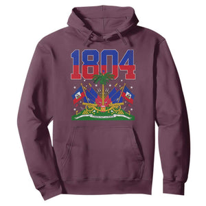 Haitian Revolution 1804 Hoodie Haiti Flag Independence Day Haitian Graphic TS10 Maroon Print Your Wear