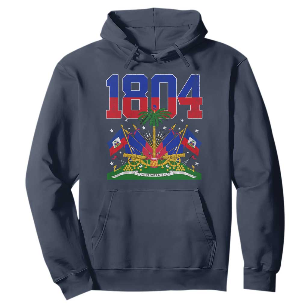 Haitian Revolution 1804 Hoodie Haiti Flag Independence Day Haitian Graphic TS10 Navy Print Your Wear