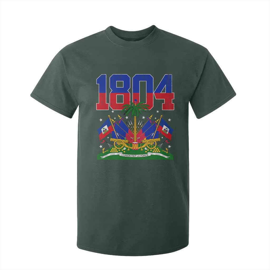 Haitian Revolution 1804 T Shirt For Kid Haiti Flag Independence Day Haitian Graphic TS10 Dark Forest Green Print Your Wear