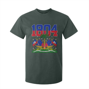 Haitian Revolution 1804 T Shirt For Kid Haiti Flag Independence Day Haitian Graphic TS10 Dark Forest Green Print Your Wear