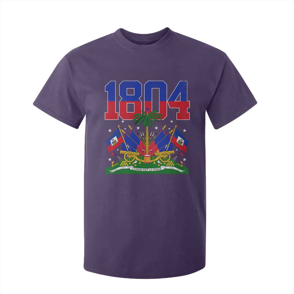 Haitian Revolution 1804 T Shirt For Kid Haiti Flag Independence Day Haitian Graphic TS10 Purple Print Your Wear