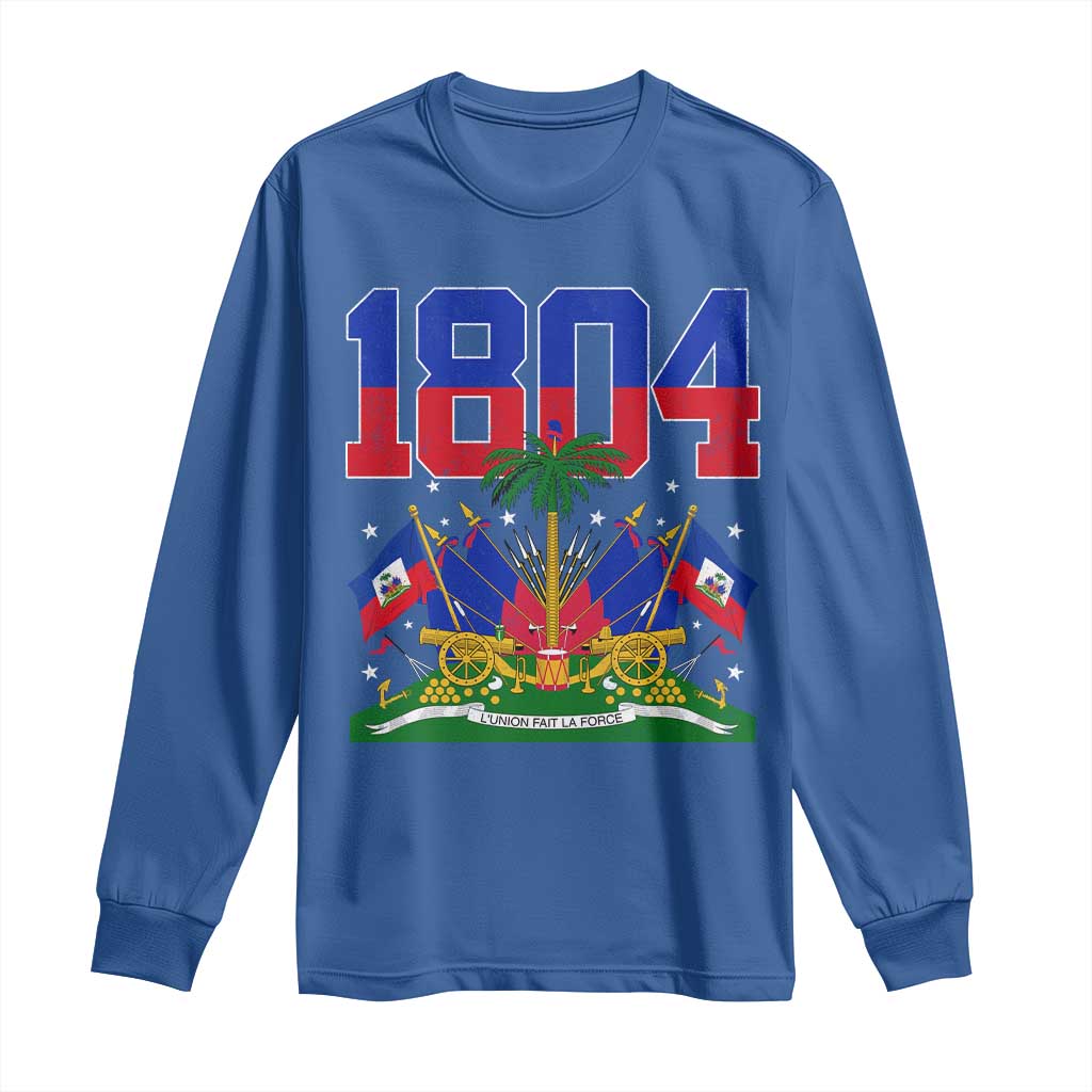 Haitian Revolution 1804 Long Sleeve Shirt Haiti Flag Independence Day Haitian Graphic TS10 Royal Blue Print Your Wear