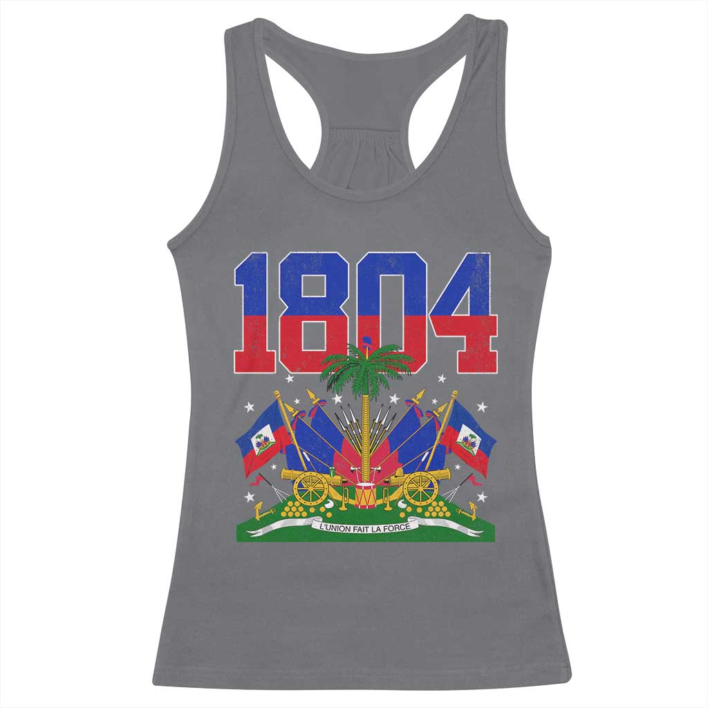 Haitian Revolution 1804 Racerback Tank Top Haiti Flag Independence Day Haitian Graphic TS10 Charcoal Print Your Wear