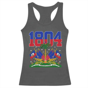 Haitian Revolution 1804 Racerback Tank Top Haiti Flag Independence Day Haitian Graphic TS10 Dark Heather Print Your Wear