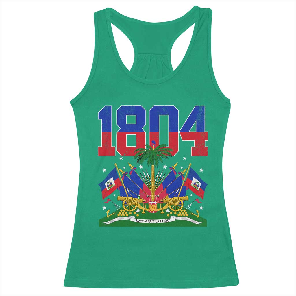 Haitian Revolution 1804 Racerback Tank Top Haiti Flag Independence Day Haitian Graphic TS10 Irish Green Print Your Wear