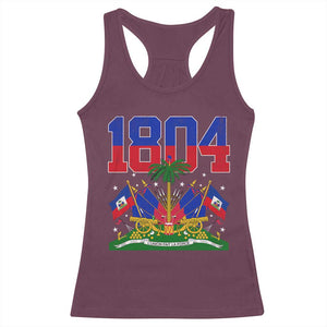 Haitian Revolution 1804 Racerback Tank Top Haiti Flag Independence Day Haitian Graphic TS10 Maroon Print Your Wear