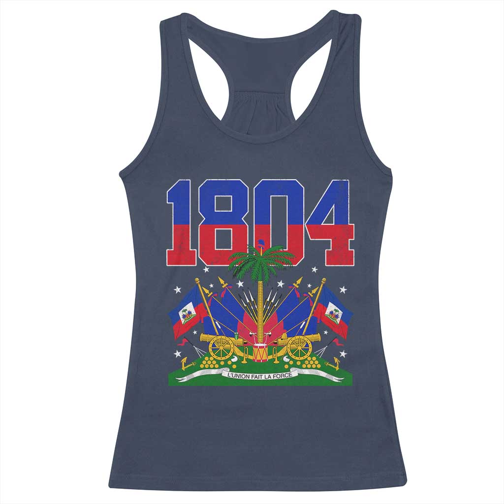 Haitian Revolution 1804 Racerback Tank Top Haiti Flag Independence Day Haitian Graphic TS10 Navy Print Your Wear