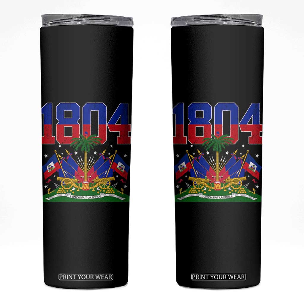Haitian Revolution 1804 Skinny Tumbler Haiti Flag Independence Day Haitian Graphic TS10 Black Print Your Wear
