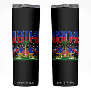 Haitian Revolution 1804 Skinny Tumbler Haiti Flag Independence Day Haitian Graphic TS10 Black Print Your Wear
