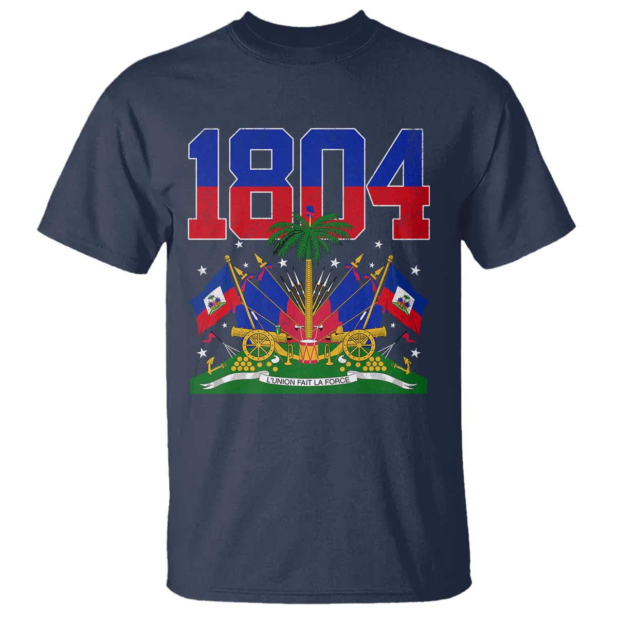 Haitian Revolution 1804 T Shirt Haiti Flag Independence Day Haitian Graphic TS10 Navy Print Your Wear
