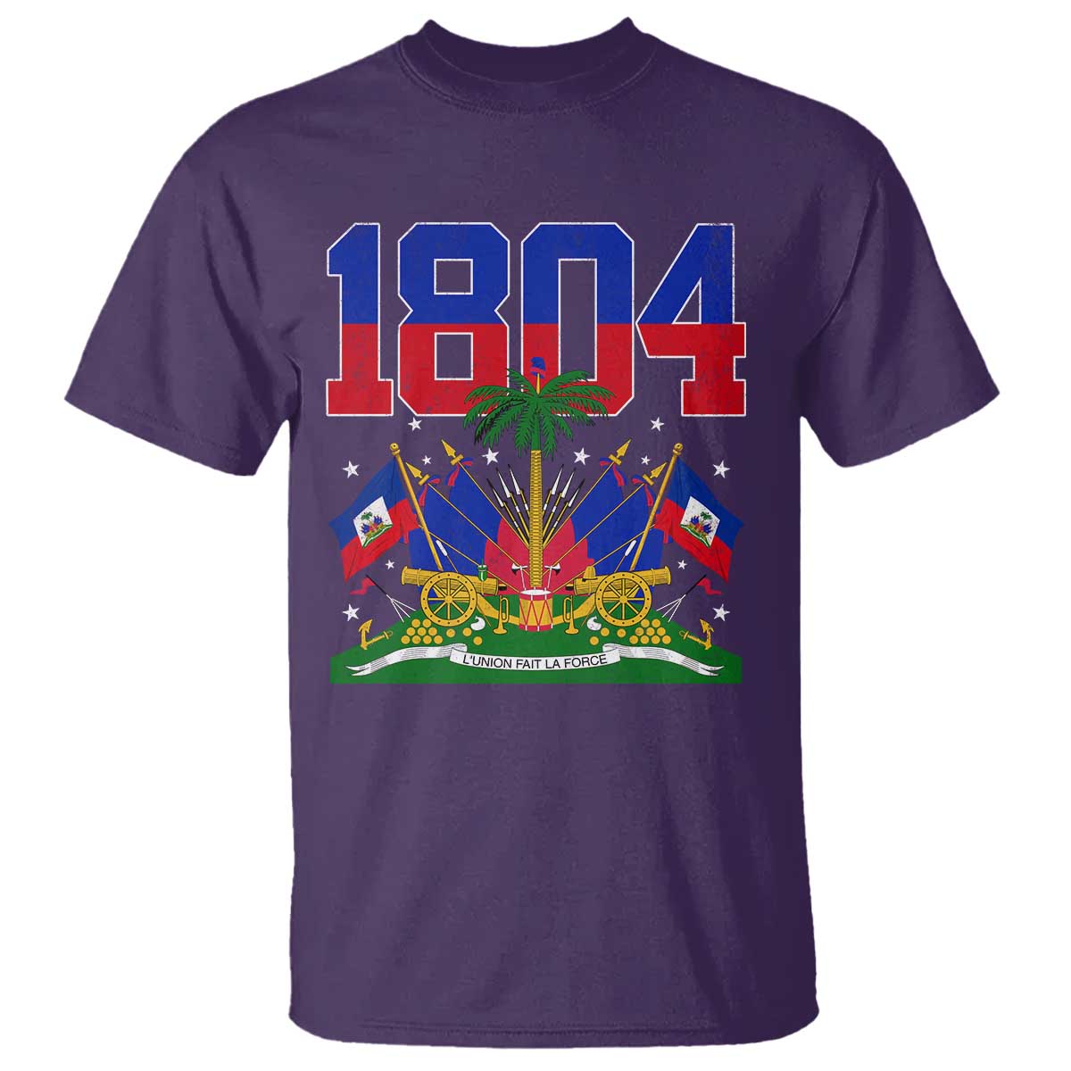 Haitian Revolution 1804 T Shirt Haiti Flag Independence Day Haitian Graphic TS10 Purple Print Your Wear