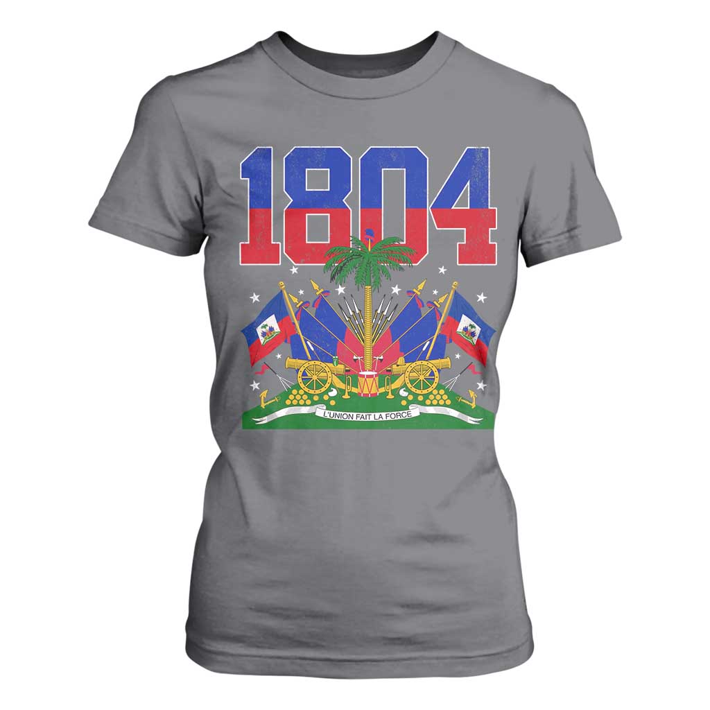 Haitian Revolution 1804 T Shirt For Women Haiti Flag Independence Day Haitian Graphic TS10 Charcoal Print Your Wear